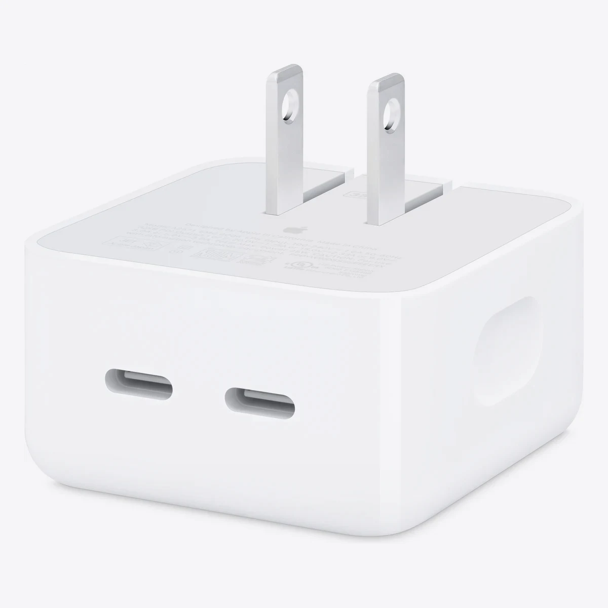 Компактный адаптер питания с двумя портами USB-C, 35 Вт